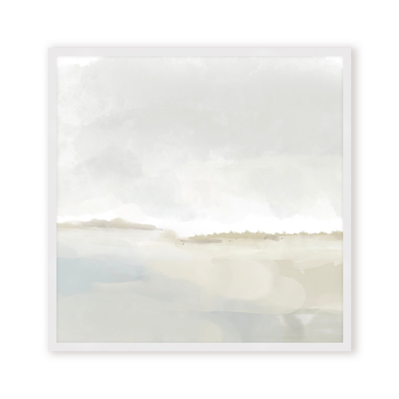 Coastal Retreat Shifting Sands, 48" H x 48" W x 1.125" D, Framed Print, White