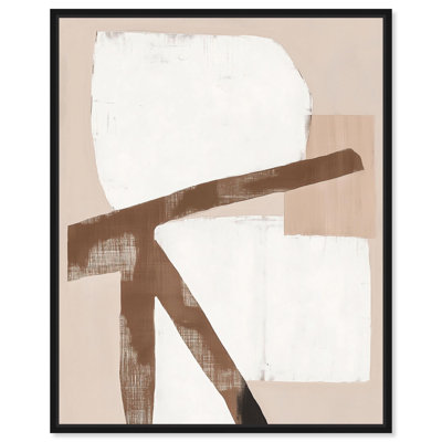 Impression sur toile «Deconstruct Form I Brown Decor» par Art Remedy