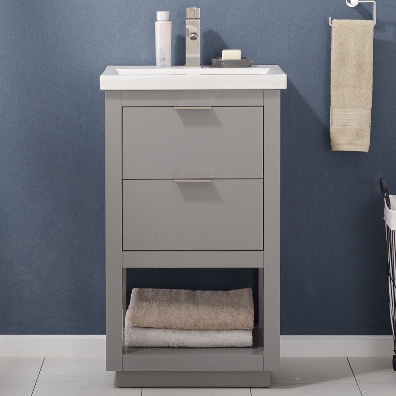Ensemble de meuble-lavabo simple 20 po Eanes, Gris