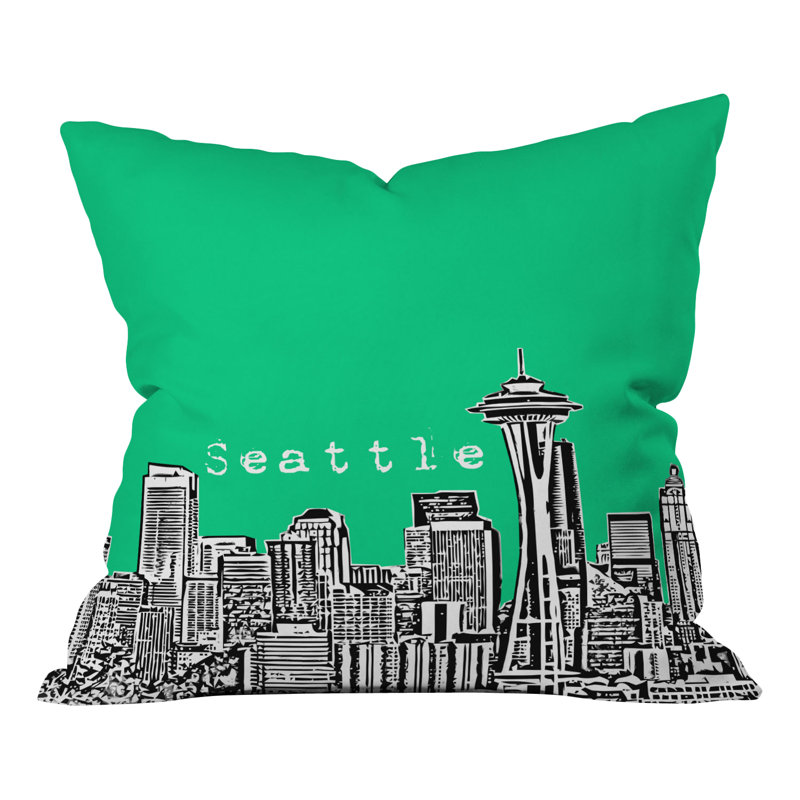 Coussin en jeté seattle Bird Ave, 20 po x 20 po, Vert