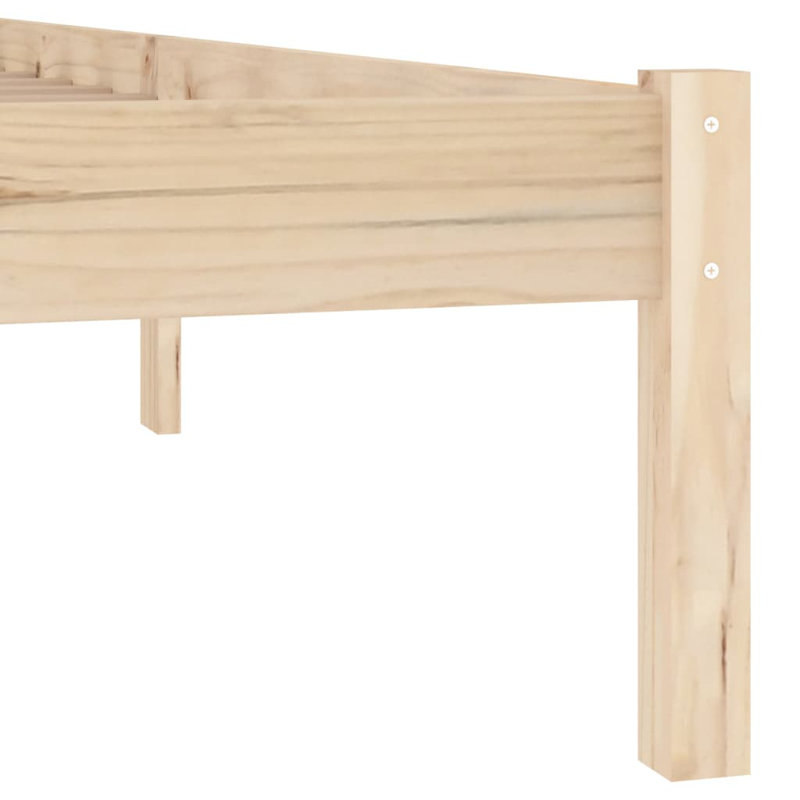 Bed Frame Solid Wood, Wood Pine, 137 x 190cm
