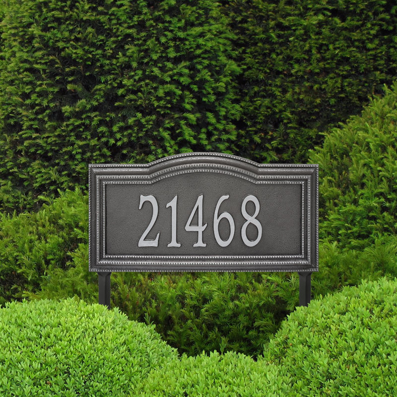 Plaque d'adresse sur 1 ligne Signature Series, Oui, Gris fumée, Gris