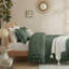 Ensemble d'édredon en coton vert olive très grand, ensemble de literie 100% coton Ensemble de literie Coquette-123110859-123110860