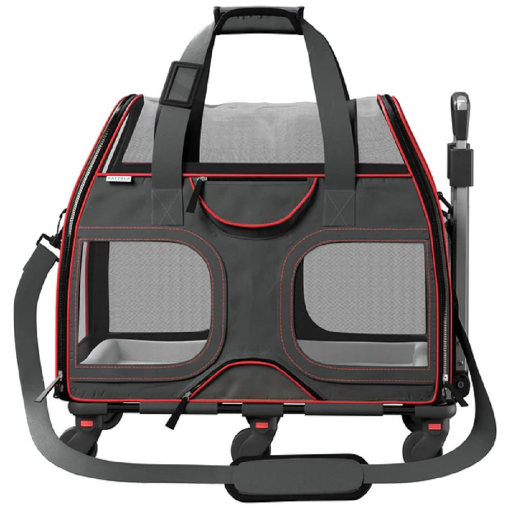 Luxury Rider Chrishawn Pet Carrier with Removable Wheels and Telescopic Handle Tucker Murphy Pet™