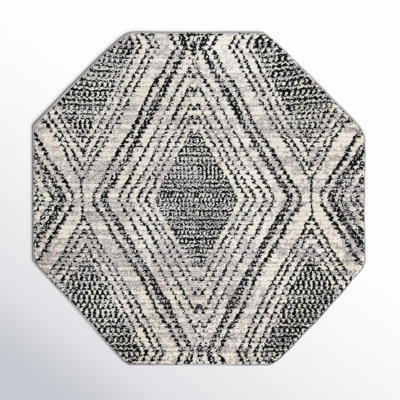 Tapis noir / blanc Penelope