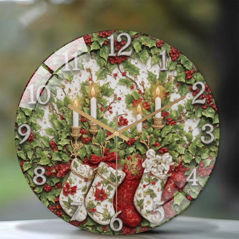 Horloge murale de Noël 12 po