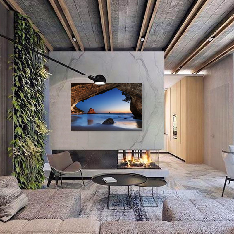 «Coastal Cave» par Decorumby - photographie sans cadre, Aluminium, H 40 po x l 60 po x P 1,5 po