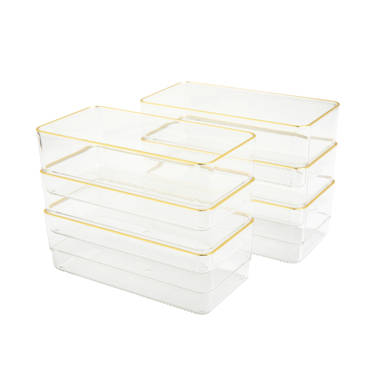 Desk Organizer Drawers Storage Box Clear Plastic Container Containers