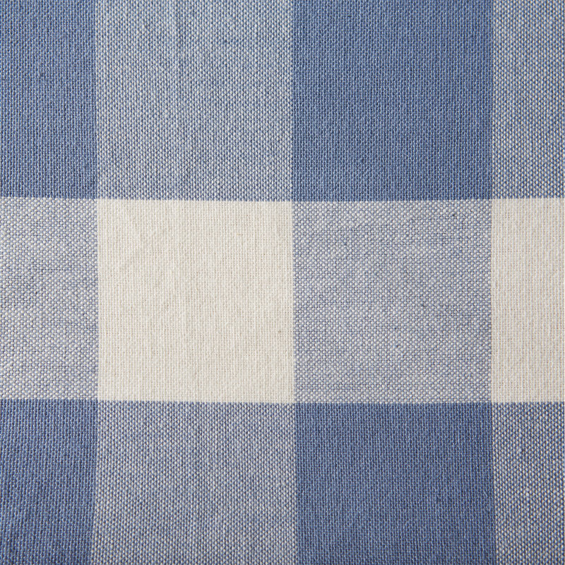 Estacia Checkered 100% Cotton Tablecloth, 104" L x 60" W, Blue, Checkered