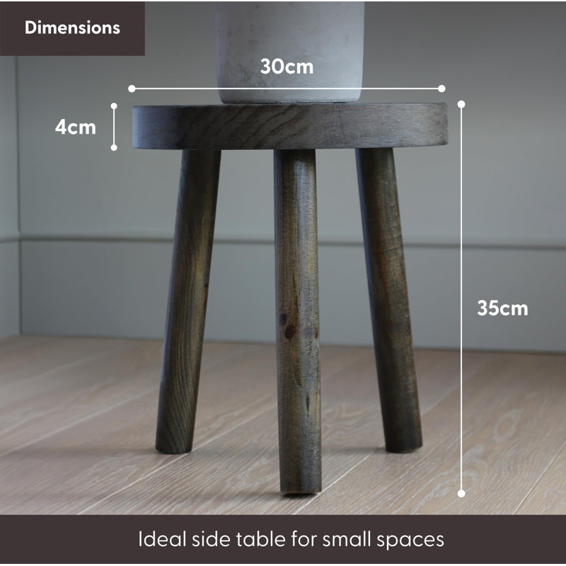 30cm W Solid Wood Bedside Table