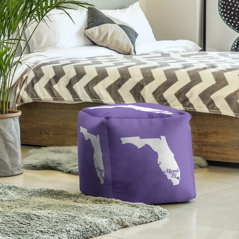 Repose-pieds cube en floride miami, Mauve