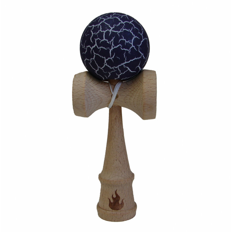 Kendama craquelé, Blanc et mauve foncé