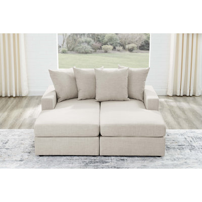 Bernasia Upholstered 62 " Linen Blend Seating Component
