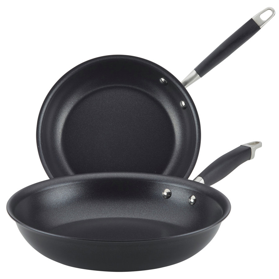 Anolon Advanced Home Hard Anodized Nonstick Frying Pan Set, 10.25 Inch And 12.75 Inch, 2-Piece