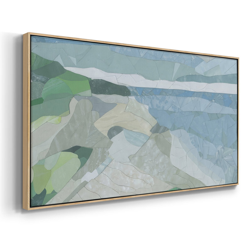 Dunes de sable de la côte du Pacifique - Toile tendue avec châssis, prête à accrocher, Naturel, H 17 po x l 33 po