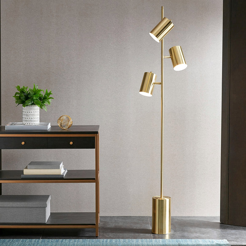 Lampe sur pied 3 lumières en métal