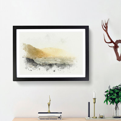 Pacific Ocean in California in Abstract - Picture Frame Graphic Art Print