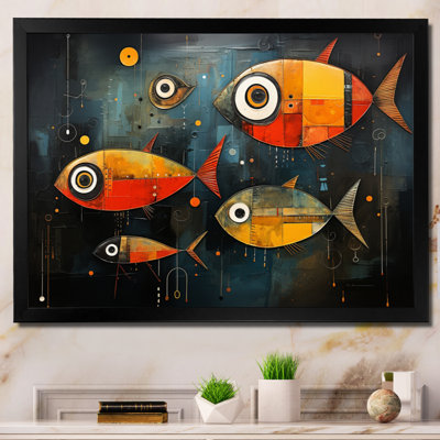 " Minimalism Fish Collages III "