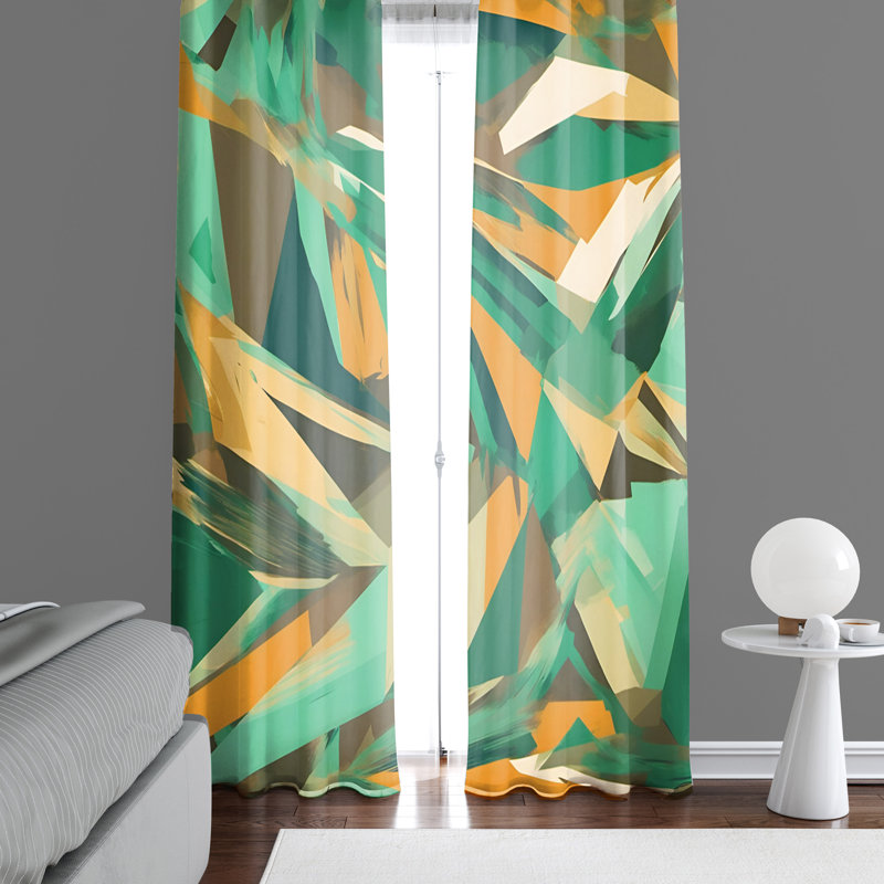 Semi Sheer Curtain Pair, 20" W x 52" L