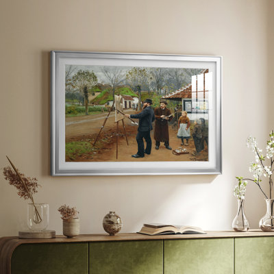 An En Plein Air Painter-Hans Andersen Brendekilde-Framed Print with Mat and glass-c. late 19th Century