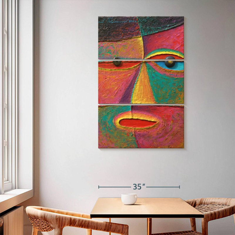 Portrait abstrait en acrylique Leisha