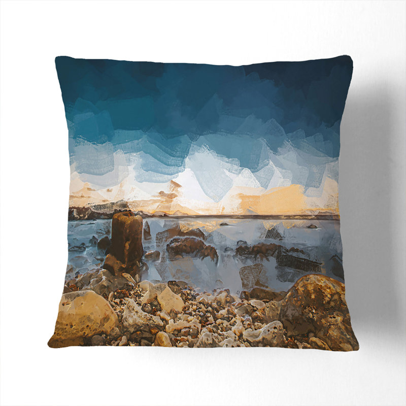 Square Throw Cushion, Stone, 55cm H x 55c m W x 20cm D