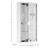 Wall Mounted Medicine Cabinet, Locking Wall Cabinet With 4 Tier Shelves, Stainless Steel Frame And Glass Door, Lockable With 2 Keys,, 12" X 24"