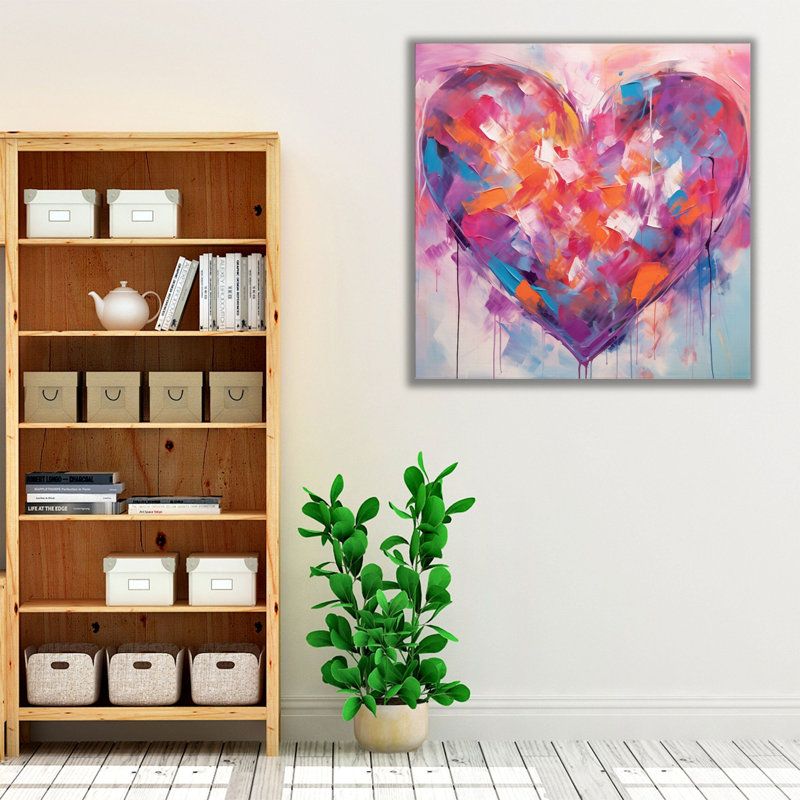 Fusion de battements de cœur chromatique 2, Papier, H 30 po x l 30 po x P 0,02 po
