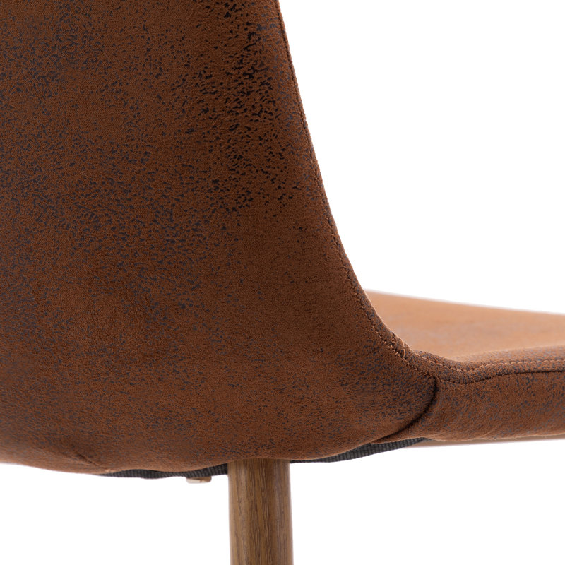 Chaise d'appoint Avion, Leath-Aire brun