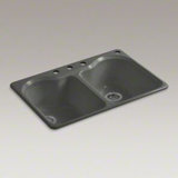 Hartland 33" L x 22" W x 9-5/8" Double Basin Drop-In Kitchen Sink