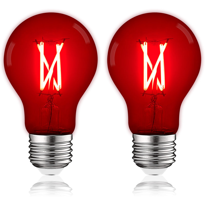 4.5 Watt (60 Watt Equivalent), A19 LED, Dimmable Light Bulb, E26/Medium (Standard) Base, Red