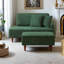 Chaise longue d'intérieur rembourrée avec repose-pieds Boucle Méridienne-119212556