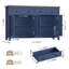 Armoires d'appoint en bois avec 2 tiroirs et 4 portes-432349778