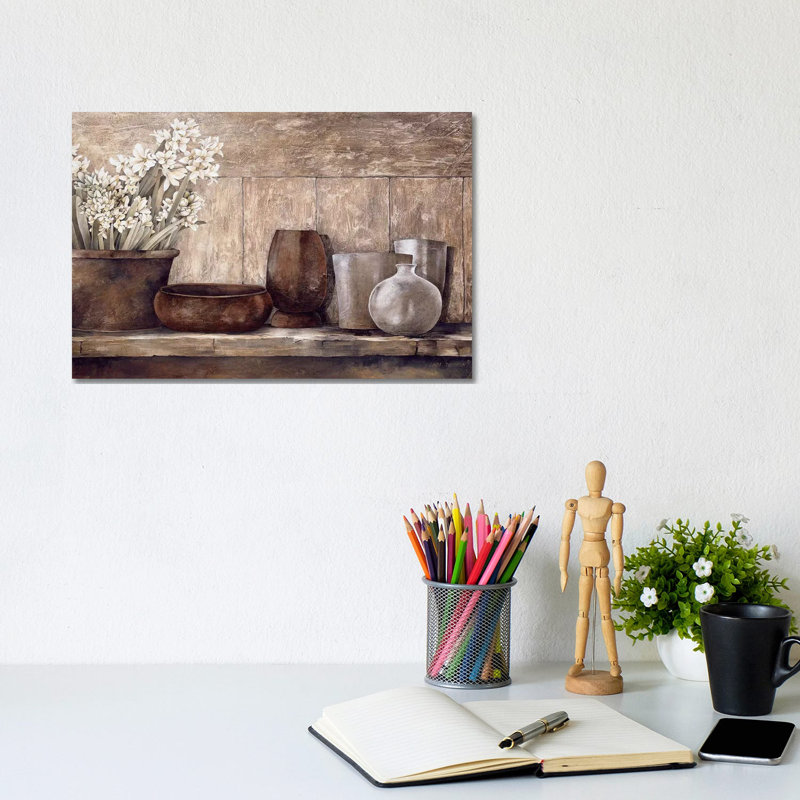 Hyacinth On A Sideboard by Linda Thompson - Wrapped Canvas Gallery-Wrapped Canvas Giclée, 20.5cm H x 31cm W
