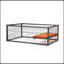 Cage pour animal de compagnie de 4 étages, cage à lapin avec échelle, roues verrouillables et plateau amovible, noir et orange