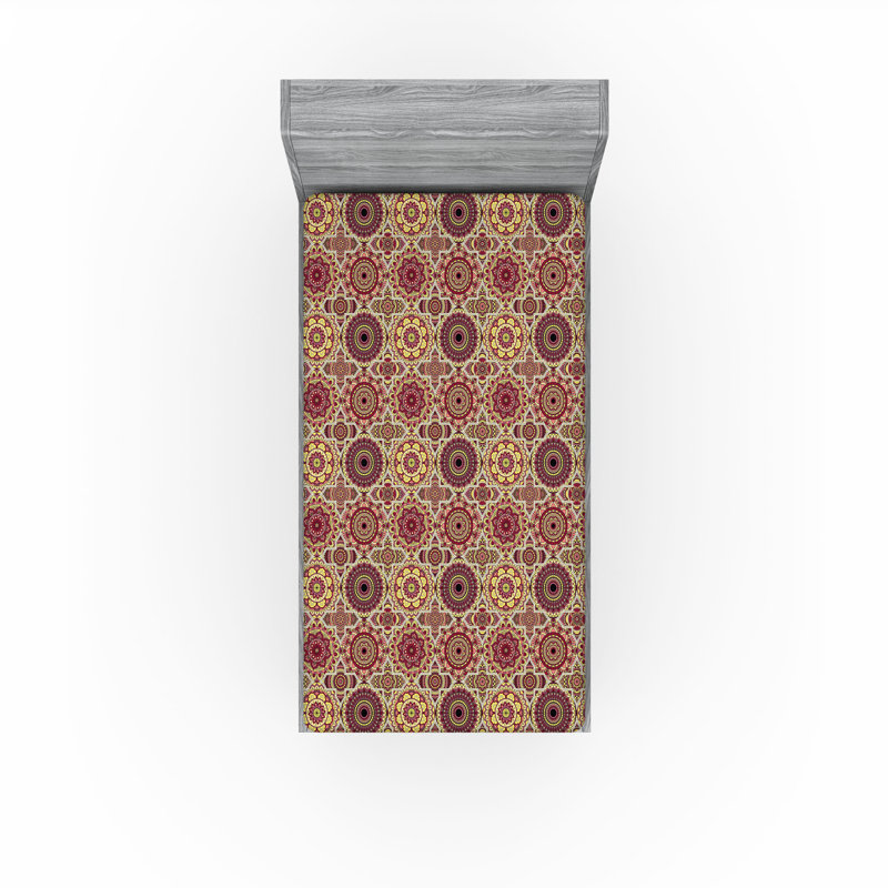 Drap-housse Ambesonne, paquet de 2, Drap-housse de taille simple, Brun, marocain