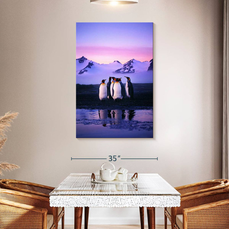 Brampt Huddled Penguins, 48" H x 32" W