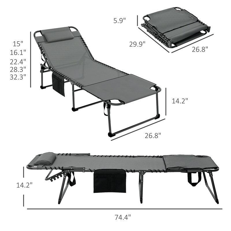 Lounge Chaise, Gray