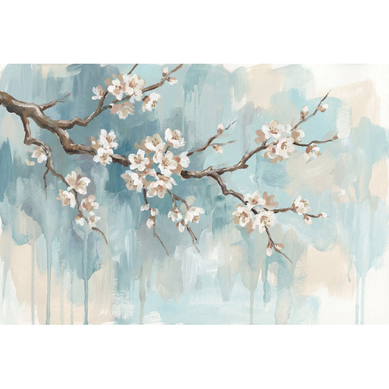 Décoration murale cerisier floral amovible, 140 po x 108 po, Texturé non collé