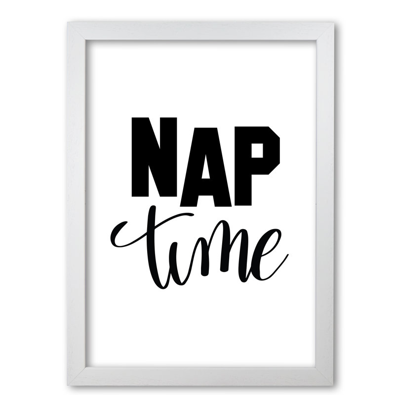 Nap Time - Print, White Grain Frame, 85 cm H x 60 cm W x 5 cm D