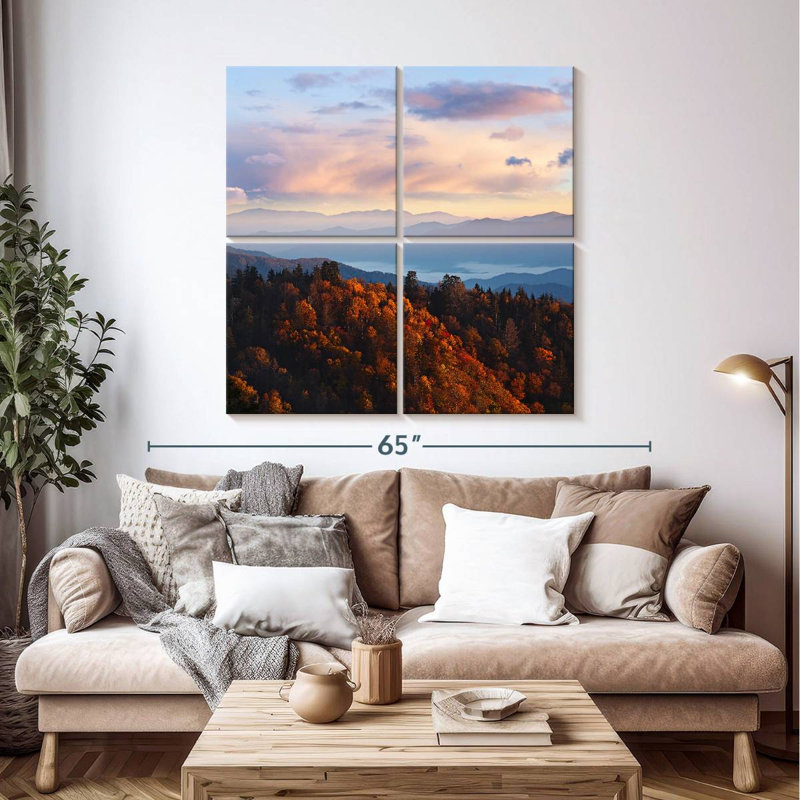 Alvord Smoky Mountain en automne, H 45 po x l 45 po