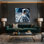 Art mural sur toile gris "Space buzz Aldrin Moon Landing"