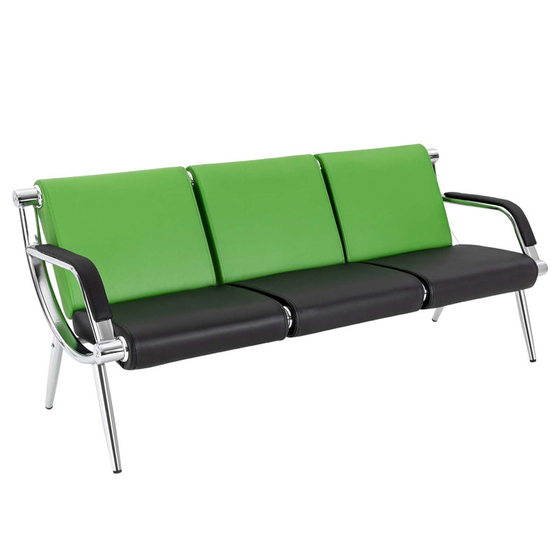 Siège tandem en cuir 70,87 "avec structure en métal