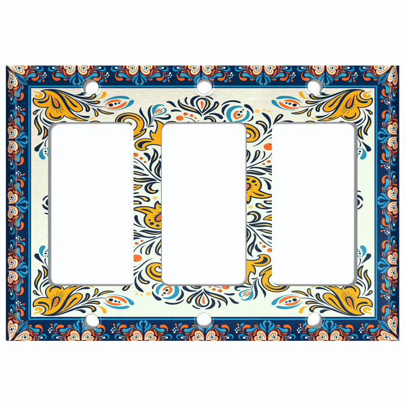 Plaque murale berçante 3 bandes Bright, Bleu sarcelle