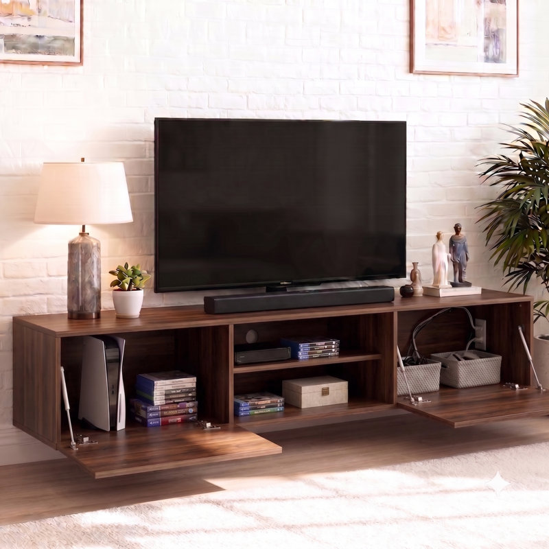 Meuble télé mural en bois flottant 70 po Waco, Baroque