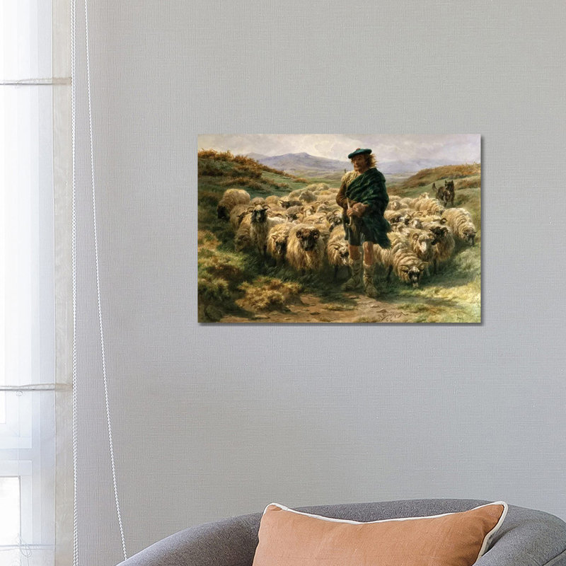 The Highland Shepherd by Rosa Bonheur - Wrapped Canvas Painting, 66.04 cm H x 45.72 cm W x 3.175 cm D