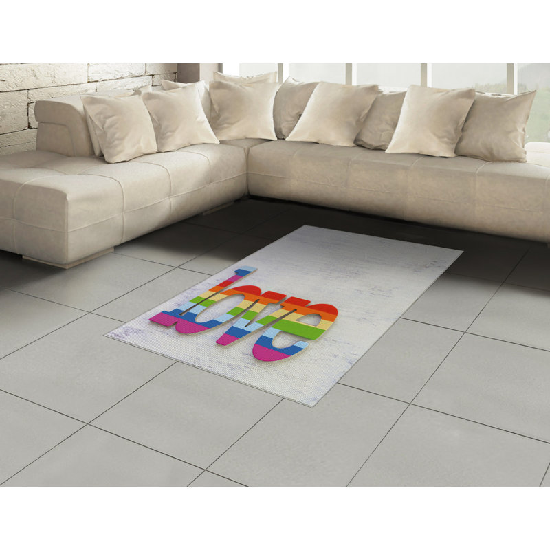 Pride High Density Long Fiber Poly Threads Decorative Area Rug Carpet, Rectangle 4' x 5'8"