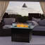 Table de feu au gaz propane 50 000, fosse d'extérieur avec base et pare-vent en verre, pour jardin de patio, rendement moderne attrayant, gaz, jardin de garde