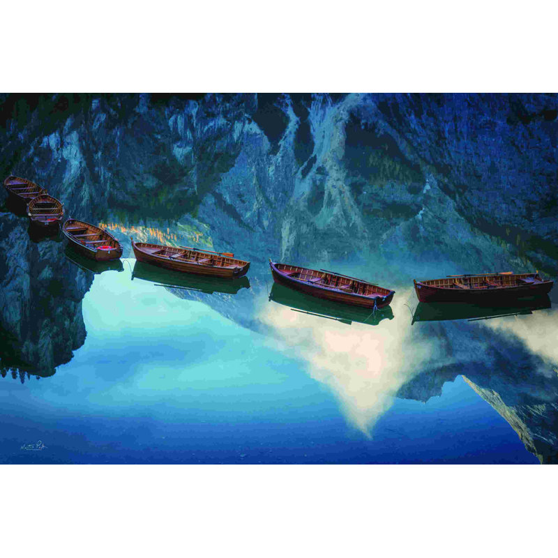Bateaux de Braies II, H 8 po x l 12 po, Non, Toile tendue