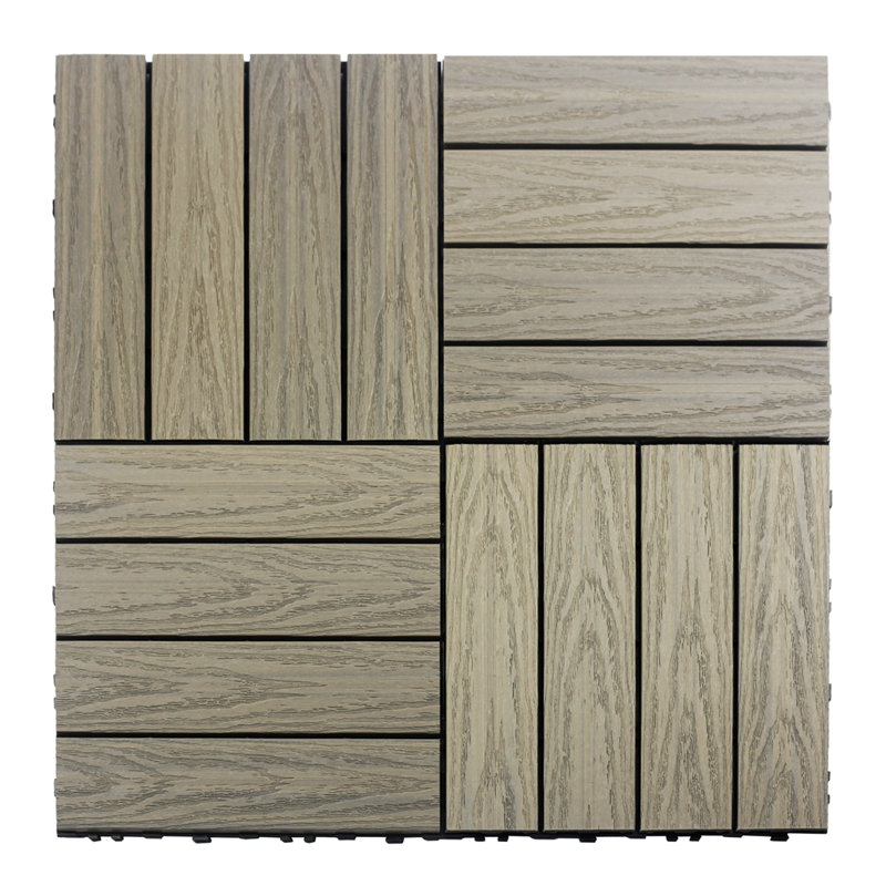 Carreau de terrasse à emboîtement en composite 12 "x 12" UltraShield Naturale, Antique romain